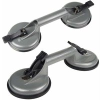 Stück Saugnäpfe 100kg Vakuumsauger mit Doppelsaugnäpfen Grau für Fliesen, Glas, Holz von XVX