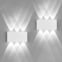 Stücke 12W 1200LM Außen-/Innen-LED-Wandleuchte IP65 wasserdicht nach oben und unten Moderne Aluminium-Wandlampen mit nach oben und unten leuchtendem von XVX