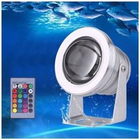 Tauchfähiges LED-Flutlicht, IP67 wasserdichtes RGB-Unterwasserlicht, 10-W-LED-Strahler für die Beleuchtung von Gartenbrunnen und Pools im Freien - XVX von XVX