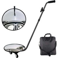 Teleskop-Inspektionsspiegel, 11,8 Zoll großer runder Spiegel auf Stange, ausziehbarer Spiegel bis zu 47 Zoll, 360°-Inspektionsspiegel, von XVX