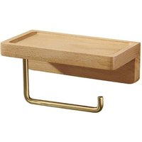 Toilettenpapierhalter, doppelte Installation, Massivholz-Buchenspender, wandmontierter Toilettenpapierhalter, selbstklebend, abgerundete Ecken, Toilettenpapierhalter, doppelte Installation, Massivholz-Buchenspender, wandmontierter Toilettenpapierhalter, selbstklebend, abgerundete Ecken, von XVX