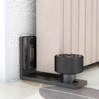 Verstellbare Bodenführung, Wand-/Tür-Bodenführung für Schiebetüren aus Holz, Schwarz von XVX