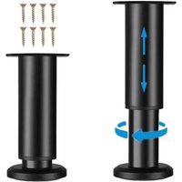Verstellbare Möbelbeine aus Metall – 4er-Set für Sofa/Couch/Schrank/Bett – Höhe 18–30 cm – Stützfüße für Stuhl/Couchtisch/Kommode Verstellbare Möbelbeine aus Metall – 4er-Set für Sofa/Couch/Schrank/Bett – Höhe 18–30 cm – Stützfüße für Stuhl/Couchtisch/Kommode von XVX