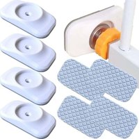 Wandschutz-Schutzgitter, 4 Stück Wandschoner, Wandschutz-Sicherheitspuffer für Treppen, Türen, Babyschutzgitter, kein Bohren erforderlich, Druck von XVX