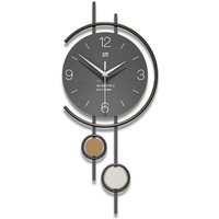 Wanduhr mit Metallrahmen, 25 x 25 cm, geräuschlos, nicht tickend, batteriebetrieben, kreativ, minimalistisch, dekorativ von XVX