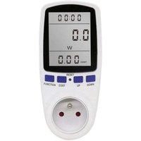 XVX - Wattmeter-Steckdose, ac 185 v 264 v Energiezähler, Stromverbrauchsmesser, Stromverbrauchsüberwachungssteckdose mit LCD-Display von XVX