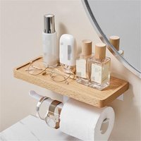 Weißes Badezimmer-Zubehör-Set – Handtuchring, doppelter Papierhalter und Regal-Organizer – Wandmontiertes Badezimmer-Zubehör-Set mit Haken von XVX