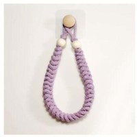 XVX - 1 Stück Handtuchhalter (lila) Seil Badezimmerpapierhalter Toilettenpapierhalter Retro Juteseil Holz Handtuchhalter für Badezimmer Küche von XVX