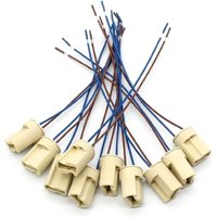 XVX - 10 Stück G9-Lampenfassung, G9-Keramik-Sockelfassung mit 150 mm Teflondraht für G9-LED-Halogenlampen zu Hause von XVX