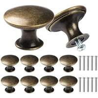 10 Stücke Vintage Retro Runde Schublade Zieht Griffe Halbkreis Metall Schrank Tür Schrank Schublade Antike Bronze von XVX