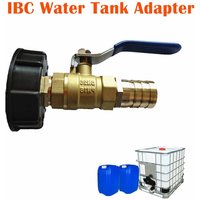 XVX - 1x Messing-Wasserhahnanschluss, S60x6-Tankadapter-Ablassventil mit 25 mm Auslassdurchmesser, Schnellanschluss-Auslass, für IBC-Tank von XVX