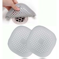 XVX - 2er-Pack Silikon-Abflussschutz, Küchenspüle-Sieb mit Saugnapf, Badewannen-Abflussabdeckung, Sieb für Küche und Badezimmer von XVX