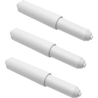 XVX - 3er-Pack Toilettenpapierhalter aus Kunststoff mit Federmechanismus (weiß) von XVX