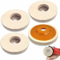 XVX 4 Stück Ø 125 mm Schleif-Schwabbelscheibe Polier-Winkelschleifer Bohrungsdurchmesser 22 mm Wollfilz-Polierscheibe zum Polieren von Glas, Keramik, XVX 4 Stück Ø 125 mm Schleif-Schwabbelscheibe Polier-Winkelschleifer Bohrungsdurchmesser 22 mm Wollfilz-Polierscheibe zum Polieren von Glas, Keramik, von XVX