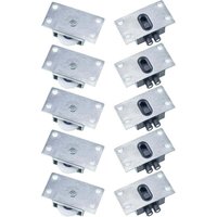 5 Paar Schiebetürrollen, Fenstermöbelrollen, rostfrei, stumm, nicht leicht zu tragen, für Kleiderschrank, Schrank, Schrank, Fenster (Silber) von XVX