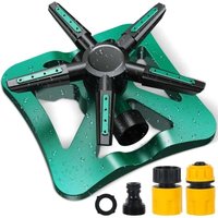 Automatischer Gartensprinkler, 360° drehbarer Schwingregner, verstellbarer Gartensprinkler, Bewässerungssystem mit 5 Armdüsen 20 Sprinklern, für von XVX