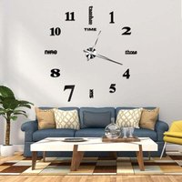 XVX - DIY-Wanduhr, 60–120 cm, 3D-Effekt, Wanduhr, geräuschlos, präzise klebende Wanduhr, moderne Dekoration für Zuhause, Büro, Hotel, Restaurant, von XVX
