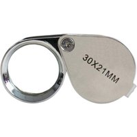 XVX - Juwelierlupe - Vergrößerungsglaslupe 30 x 21 mm Schmuck Antiquitäten Okularlinse - 30-fache Taschenlupe - Faltbares Glas - Botanikerlupe XVX - Juwelierlupe - Vergrößerungsglaslupe 30 x 21 mm Schmuck Antiquitäten Okularlinse - 30-fache Taschenlupe - Faltbares Glas - Botanikerlupe von XVX