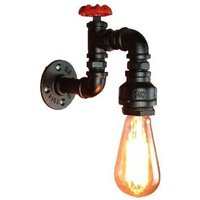 XVX - Loft Industrielle Rohr Wandleuchte Retro Schwarz Eisen Wasserrohr Kronleuchter Lampe Lichter für Wohnzimmer Schlafzimmer Restaurant XVX - Loft Industrielle Rohr Wandleuchte Retro Schwarz Eisen Wasserrohr Kronleuchter Lampe Lichter für Wohnzimmer Schlafzimmer Restaurant von XVX