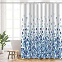 XVX - Maschinenwaschbarer Duschvorhang aus Polyester, 180 x 200 cm, mit beschwertem unteren Saum und 12 Haken, Badewannenvorhang für Badezimmer, von XVX
