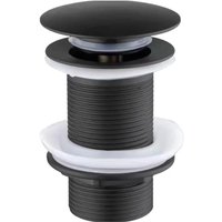 XVX - Premium Matt Schwarz Ablaufstöpsel Waschbeckenstöpsel Clickwaste Ablaufstopfen Absperrbar von XVX