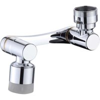 XVX - Schwenkbarer Wasserhahn-Verlängerer für Badezimmer-Küchenspüle, 1440° Weitwinkel-Mechanischer Arm, Schwenkbarer Wasserhahn-Aufsatz, von XVX