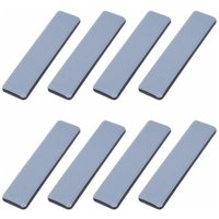 XVX Schwere Möbelgleiter, selbstklebende Teflon-Gleiter, rechteckige Anti-Vibrations-Möbelgleiter-Pads, blau/schwarz, Skid Super Gliders (8 Stück 25 von XVX