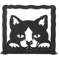 Serviettenhalter aus Eisen, Einweg-Serviertablett, Einweg-Handtücher, Serviettenhalter für Tische, schwarze Servietten von XVX