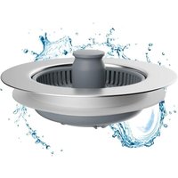 XVX - Sieb und Stöpsel für die Küchenspüle – 3-in-1-Universalfilter aus Edelstahl mit Anti-Verstopfungsfunktion, einfach zu installieren für von XVX