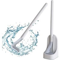 XVX - Silikon-Toilettenbürste, Toilettenbürste, Toilettenbürste und Halter, Badezimmer-Toilettenbürste und Toilette mit langem Kunststoffgriff, Wand XVX - Silikon-Toilettenbürste, Toilettenbürste, Toilettenbürste und Halter, Badezimmer-Toilettenbürste und Toilette mit langem Kunststoffgriff, Wand von XVX