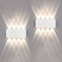 XVX - Stücke 12W 1200LM Außen-/Innen-LED-Wandleuchte IP65 wasserdicht nach oben und unten Moderne Aluminium-Wandlampen mit nach oben und unten XVX - Stücke 12W 1200LM Außen-/Innen-LED-Wandleuchte IP65 wasserdicht nach oben und unten Moderne Aluminium-Wandlampen mit nach oben und unten von XVX