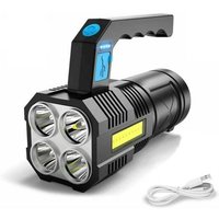 XVX - Ultrastarke LED-Taschenlampe, wiederaufladbar, wasserdichte COB-Arbeitstaschenlampe und 4 Modi, tragbare Notfall-Taschenlampe für Wandern, XVX - Ultrastarke LED-Taschenlampe, wiederaufladbar, wasserdichte COB-Arbeitstaschenlampe und 4 Modi, tragbare Notfall-Taschenlampe für Wandern, von XVX