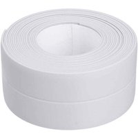 XVX - Wasserdichtes PVC-Klebeband, weißes Klebeband, 3,2 m 3,8 cm, selbstklebender wasserdichter Streifen für Küchenspüle, Abfluss, Badezimmer von XVX