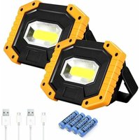 XVX - Wiederaufladbares LED-Flutlicht, 30 w, 2000 lm, t-sun, Baustellen-Flutlicht, Arbeitslicht mit 4 x 18650-Akku, 3 Modi, tragbare Laterne, von XVX