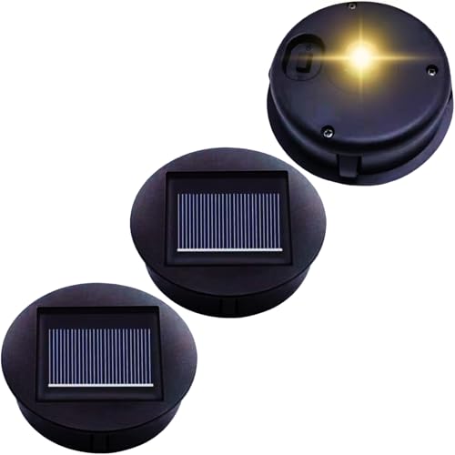 XVZ Solarleuchten Ersatz - 3 Stück warmweißen LED-Solarabdeckungen, Ø 8 cm Solar Replacement für verschiedene Solarlampen XVZ Solarleuchten Ersatz - 3 Stück warmweißen LED-Solarabdeckungen, Ø 8 cm Solar Replacement für verschiedene Solarlampen von XVZ