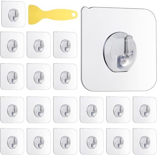 XWCHASA 20 Stück Magischer Haken, Selbstklebend Haken Transparentet Magische Haken Kunststoff Wandhaken Selbstklebende Klebehaken mit Schaber für Küche, Bad,Toilette Türwand, Max 10Kg XWCHASA 20 Stück Magischer Haken, Selbstklebend Haken Transparentet Magische Haken Kunststoff Wandhaken Selbstklebende Klebehaken mit Schaber für Küche, Bad,Toilette Türwand, Max 10Kg von XWCHASA