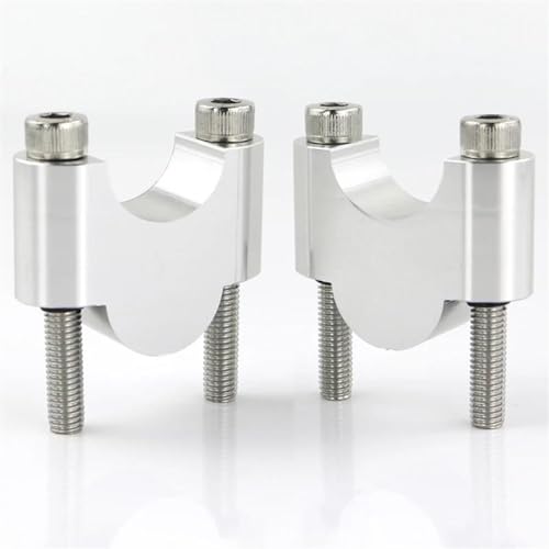 XWDPDNHHD Lenkererhöhung Motorrad-Lenkererhöhung Für B&MW F800R F800GT F800GS G650X R 12 NINET Lenker Hand Bar Bars Rising Mount Clamp Erhöht Halterungsklemmen(Silber,30mm) von XWDPDNHHD