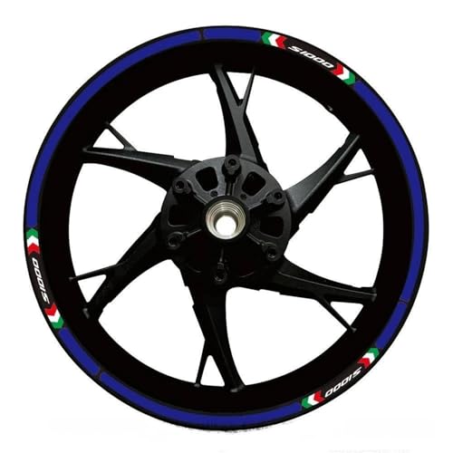XWDPDNHHD Motorrad-Radnabenaufkleber, Komplettes Set, Reflektierende Felgenaufkleber Für B&MW F900R F800R F900XR S1000RR S1000R S1000XR R1250RT R1200RT Felgenaufkleber-Set(Farbe 2) von XWDPDNHHD