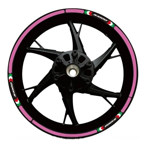 XWDPDNHHD Motorrad-Radnabenaufkleber, Komplettes Set, Reflektierende Felgenaufkleber Für B&MW F900R F800R F900XR S1000RR S1000R S1000XR R1250RT R1200RT Felgenaufkleber-Set(Farbe 3) von XWDPDNHHD