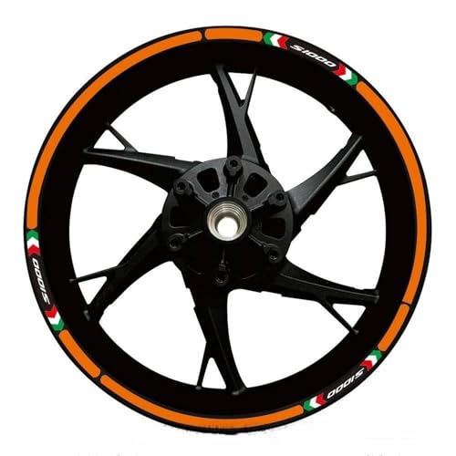 XWDPDNHHD Motorrad-Radnabenaufkleber, Komplettes Set, Reflektierende Felgenaufkleber Für B&MW F900R F800R F900XR S1000RR S1000R S1000XR R1250RT R1200RT Felgenaufkleber-Set(Farbe 5) von XWDPDNHHD