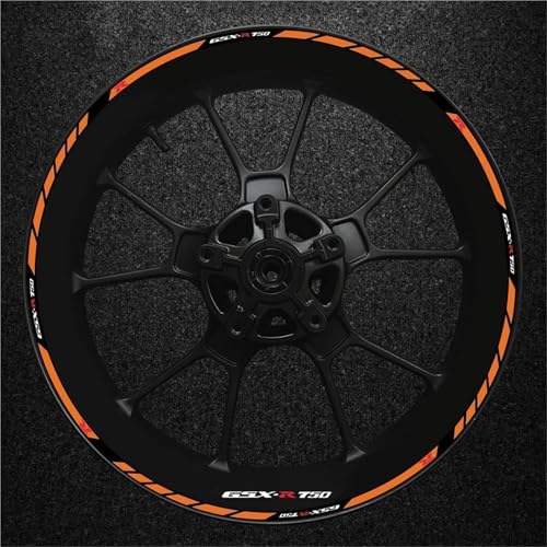 XWDPDNHHD Motorradfelgenaufkleber Für Suzuki GsxR750 Schutzdekoration Radnabenmodifizierung Wasserdichtes Reflektierendes Aufkleber-Komplettset Felgenaufkleber-Set(Farbe 18) von XWDPDNHHD