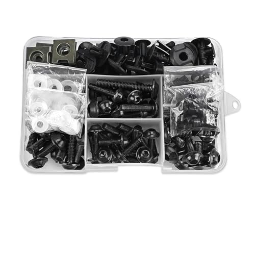 XWDPDNHHD Verkleidungsschrauben-Set Motorradverkleidungsschrauben Für BMW R1100GS R1100RS R1100RT R1100S R1150 R1150GS R1150RS R1150RT Befestigungsschrauben-Muttern-Set Schrauben(SCHWARZ) von XWDPDNHHD