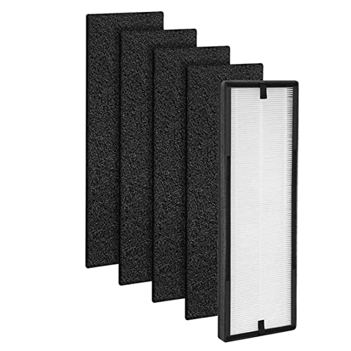 XWHYLL 1 NEA-F1 True Hepa Filter + 4 NEA-C1 Aktivkohlefilter,Für Eureka Nea120 & Smart WiFi Caf-W36Usw von XWHYLL