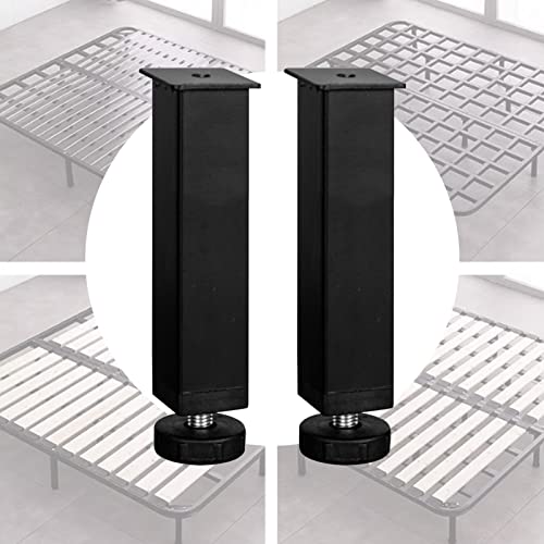 XWJOYW 2 Stück Bettbeine, Metallmöbel-Stützbeine, robuste Bett-Mittelrahmen-Latten-Sofa-Beine, höhenverstellbar für Schrank-Sofa-Bett-Rahmen-Ersatzteile (30 cm (11,8 Zoll), A) von XWJOYW