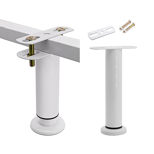 XWJOYW 2 Stück verstellbare Bettbeine, einziehbare, robuste Bett-Mittelrahmen-Lattenstützbeine aus Metall, Möbelstützfüße für Schrank, Sofa, Bett, Stuhl, Ersatzteile (12 cm (4,7 Zoll)) von XWJOYW