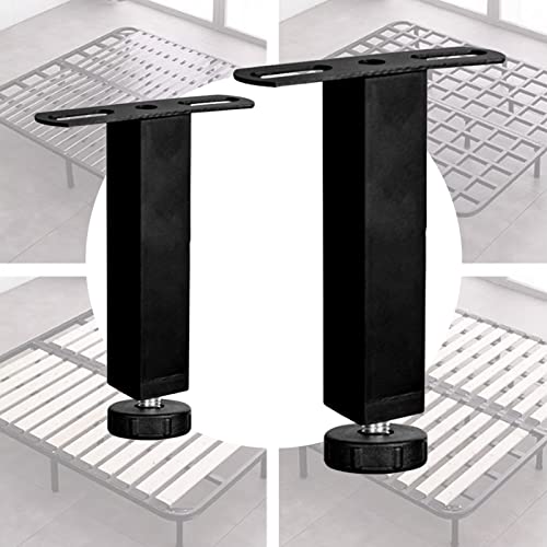 XWJOYW Stück Bettbeine, Metallmöbel-Stützbeine, robuste Bett-Mittelrahmen-Latten-Sofa-Beine, höhenverstellbar, für Schrank-Sofa-Bett-Rahmen-Ersatzteile (35 cm (13,7 Zoll), B) von XWJOYW