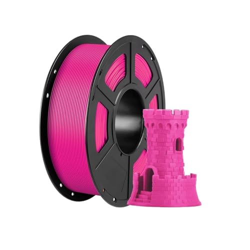 Kompatibel mit 1,75 mm PLA-Filament, 1-kg-Spule, Druckmaterial for FDM-3D-Drucker, Kunststoff-Verbrauchsmaterial for reibungslosen und zuverlässigen 3D-Druck(1KG Magenta) von XWLYGKGM