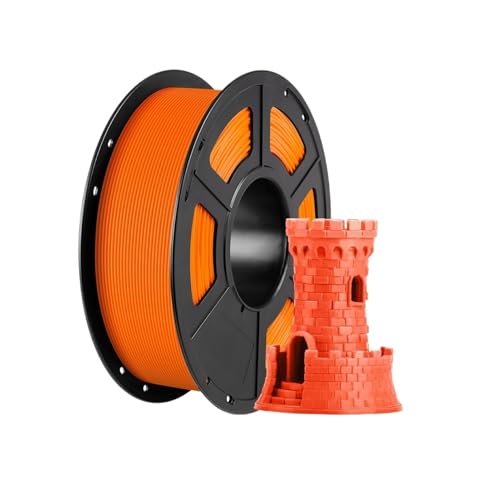 Kompatibel mit 1,75 mm PLA-Filament, 1-kg-Spule, Druckmaterial for FDM-3D-Drucker, Kunststoff-Verbrauchsmaterial for reibungslosen und zuverlässigen 3D-Druck(1KG Orange) von XWLYGKGM