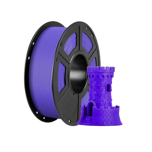 Kompatibel mit 1,75 mm PLA-Filament, 1-kg-Spule, Druckmaterial for FDM-3D-Drucker, Kunststoff-Verbrauchsmaterial for reibungslosen und zuverlässigen 3D-Druck(1KG Purple) von XWLYGKGM