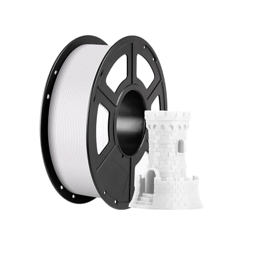 Kompatibel mit 1,75 mm PLA-Filament, 1-kg-Spule, Druckmaterial for FDM-3D-Drucker, Kunststoff-Verbrauchsmaterial for reibungslosen und zuverlässigen 3D-Druck(1KG White) von XWLYGKGM